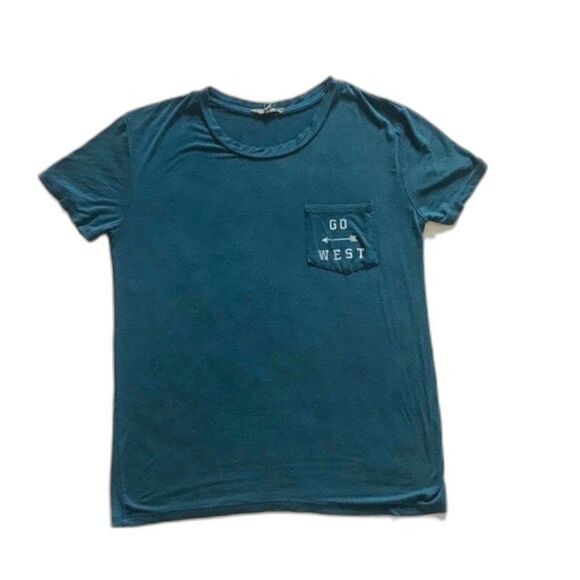 American Eagle Don’t Ask Why Tee short sleeve top tunic Go West One Size OS S M - Picture 1 of 7